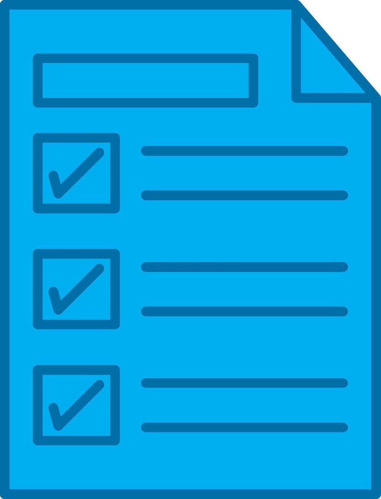 Checklist Filled Blue  Icon vector