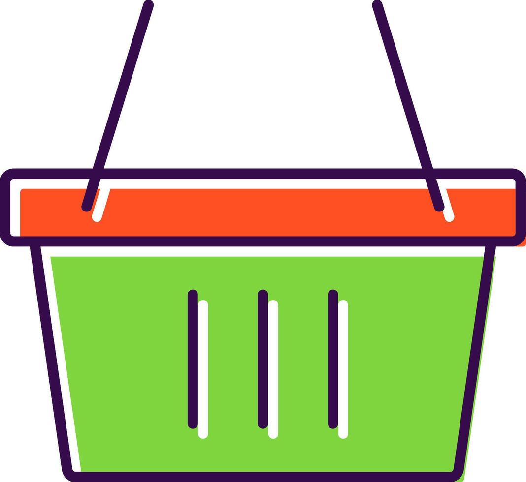 Basket Filled  Icon vector