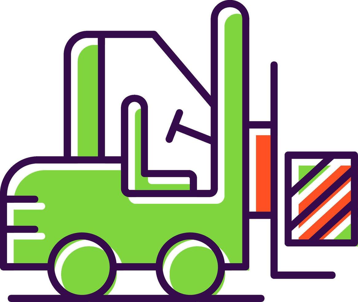 Forklift Filled  Icon vector