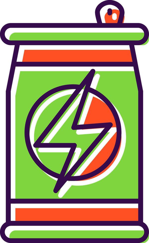 Energy Drink Filled  Icon vector