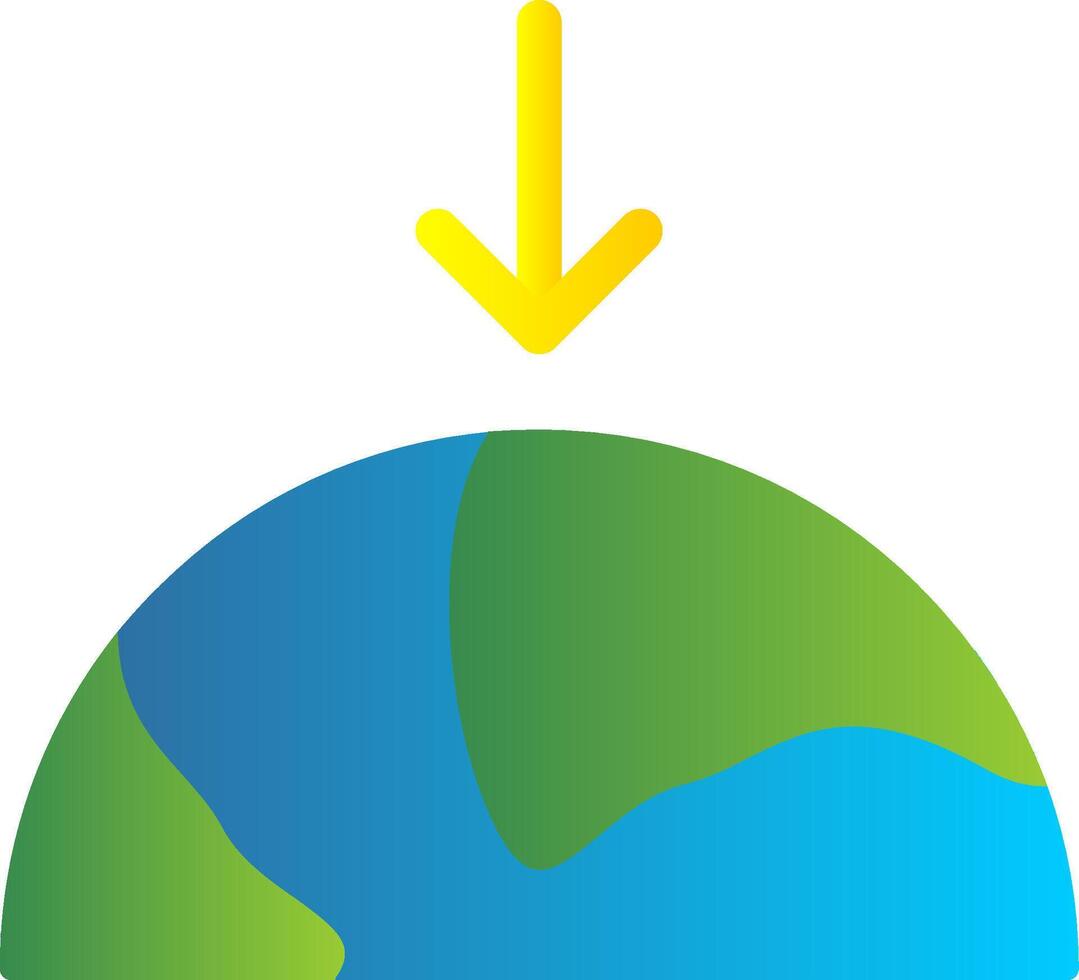 Gravity Flat Gradient  Icon vector