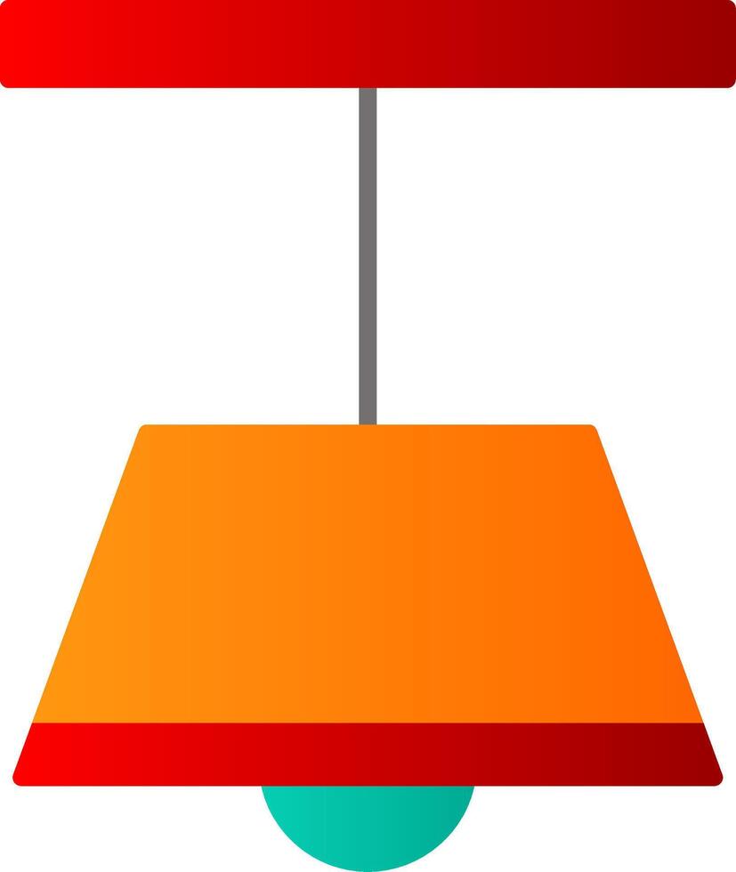 Ceiling Lamp Flat Gradient  Icon vector