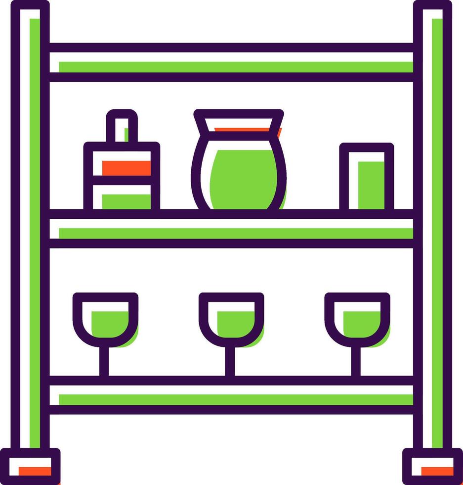 Shelves Filled  Icon vector