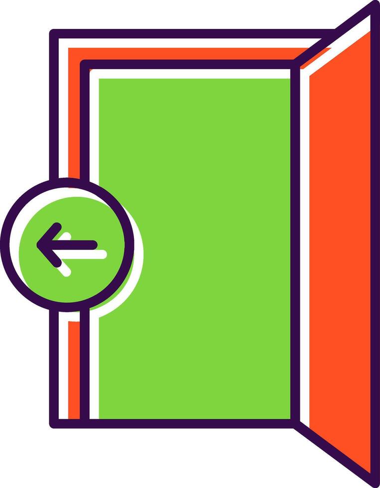 Entry Filled  Icon vector