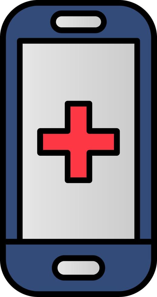 Health Line Filled Gradient  Icon vector