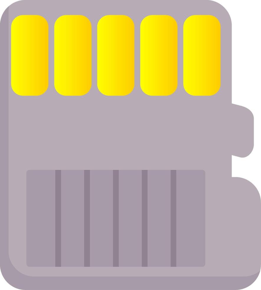 Memory Card Flat Gradient  Icon vector