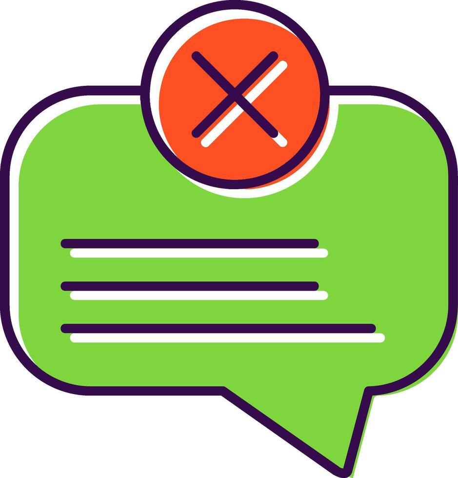 No Message Filled  Icon vector