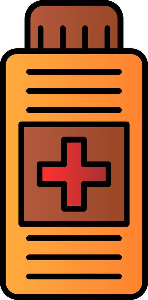 Syrup Line Filled Gradient  Icon vector