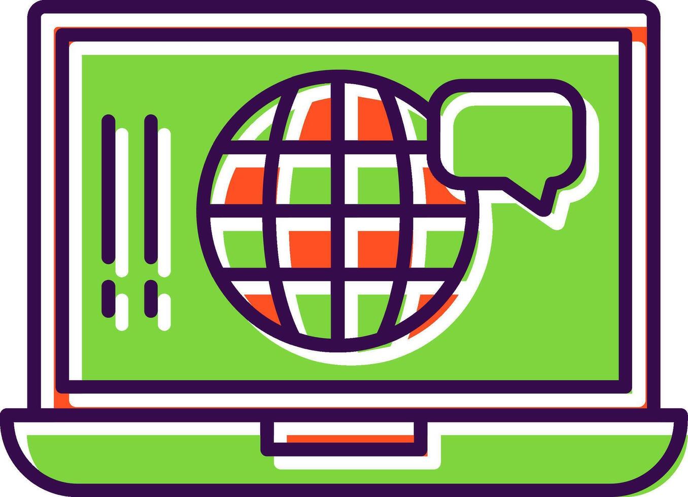 Digital Marketing Filled  Icon vector