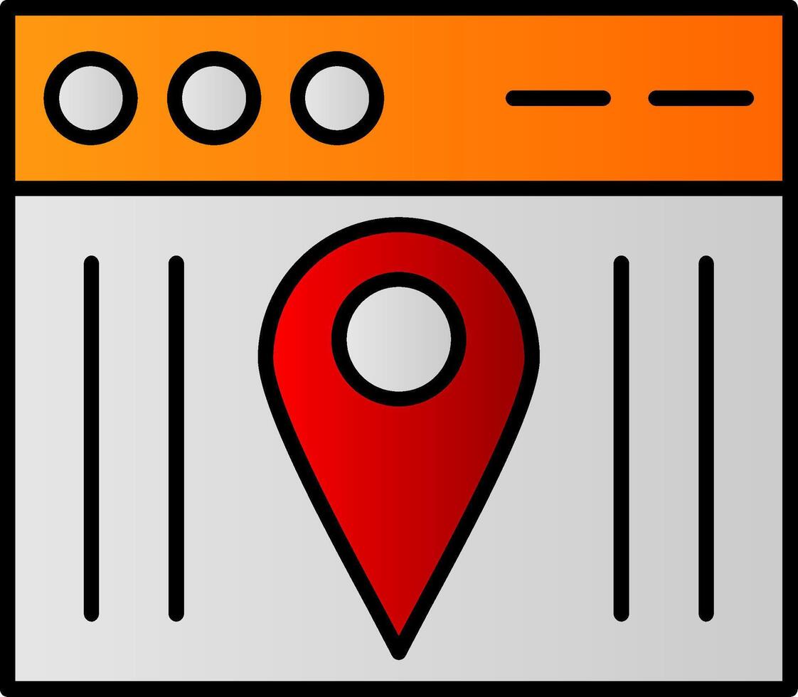 Web Line Filled Gradient  Icon vector