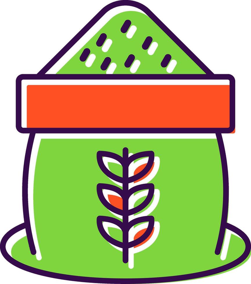 Grain Filled  Icon vector
