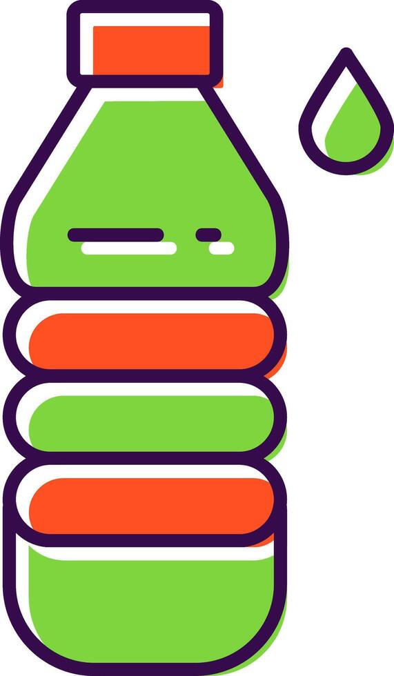 Water Bottle Filled  Icon vector