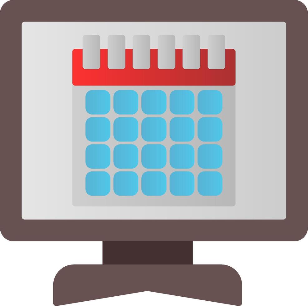 Calendar Flat Gradient  Icon vector