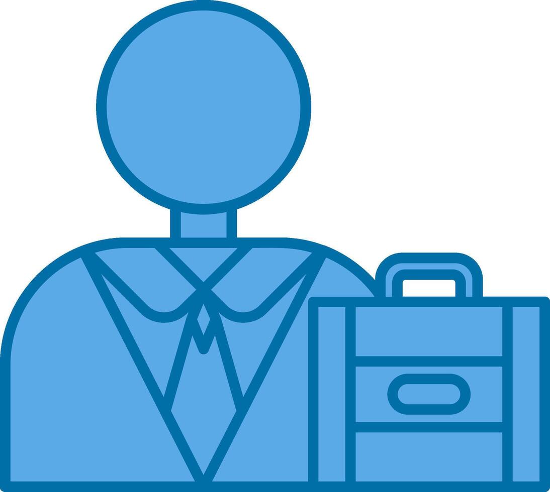 Businessman Filled Blue  Icon vector