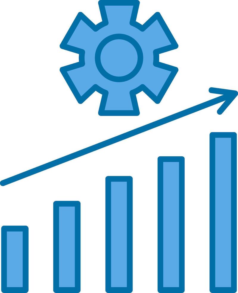 Management Filled Blue  Icon vector