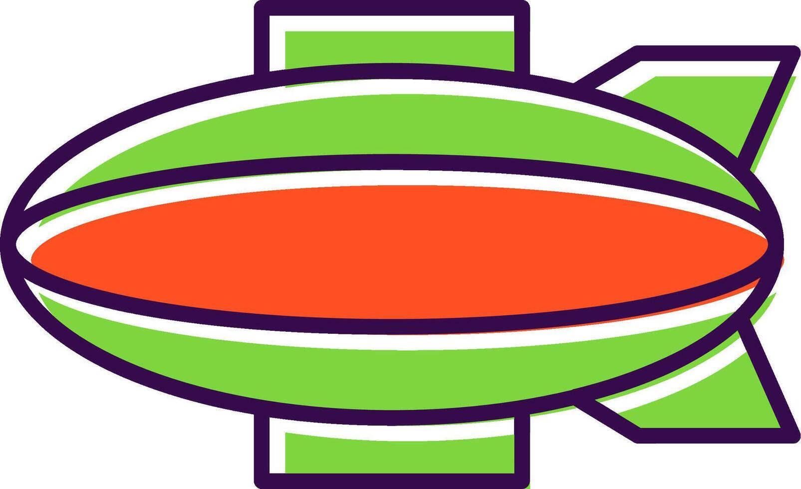 Blimp Filled  Icon vector