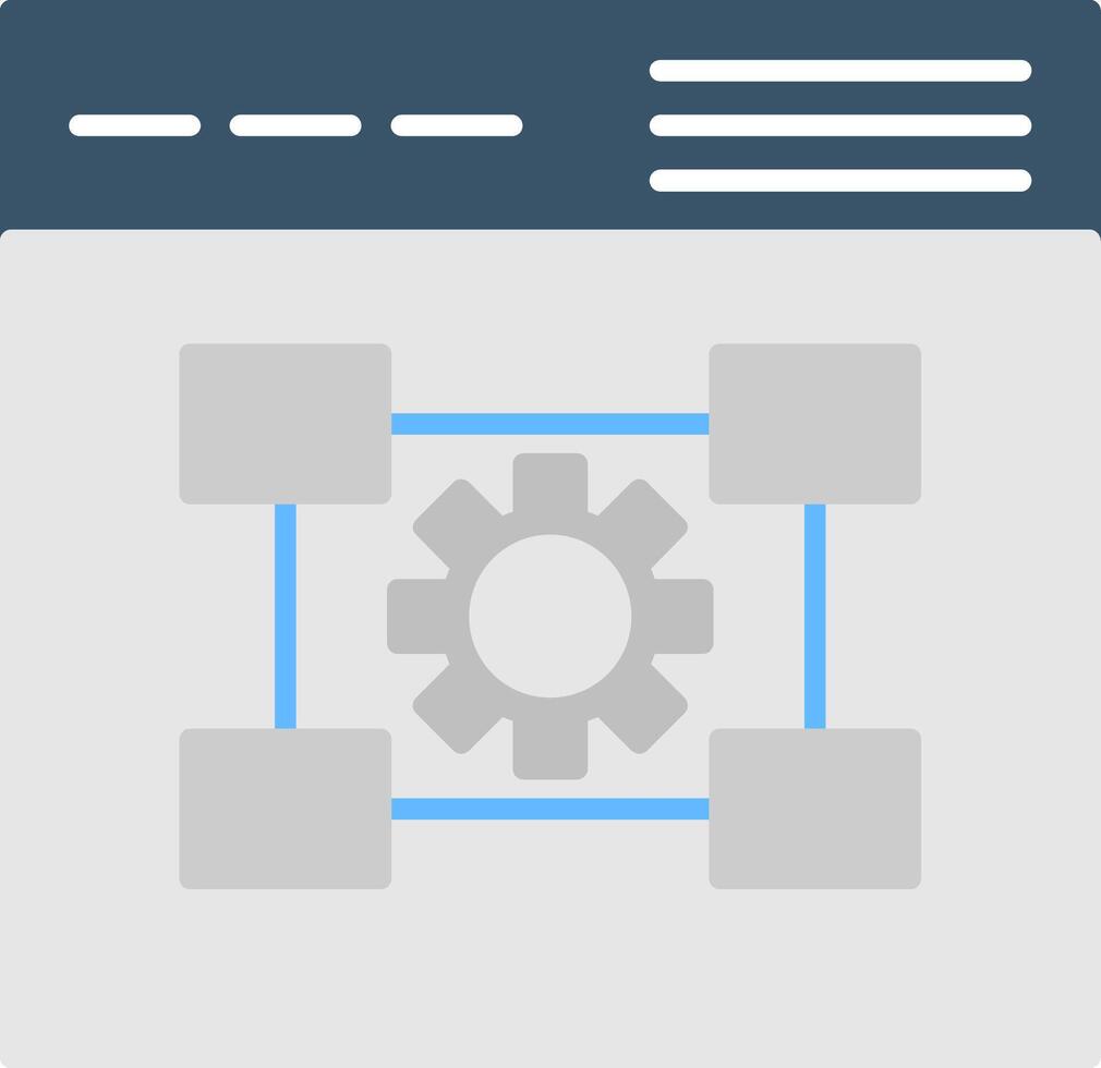 Settings Flat Gradient  Icon vector