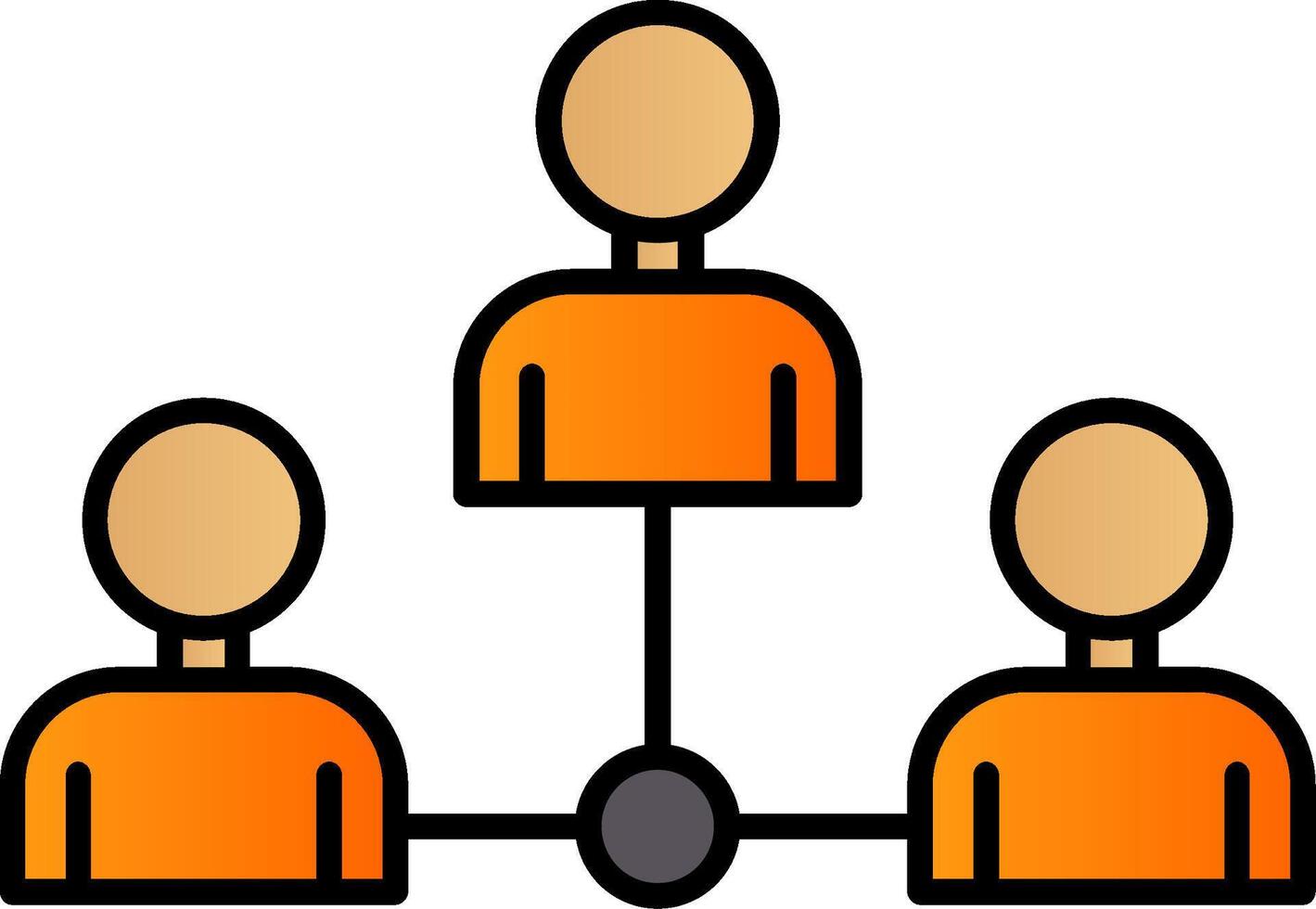Colleague Line Filled Gradient  Icon vector