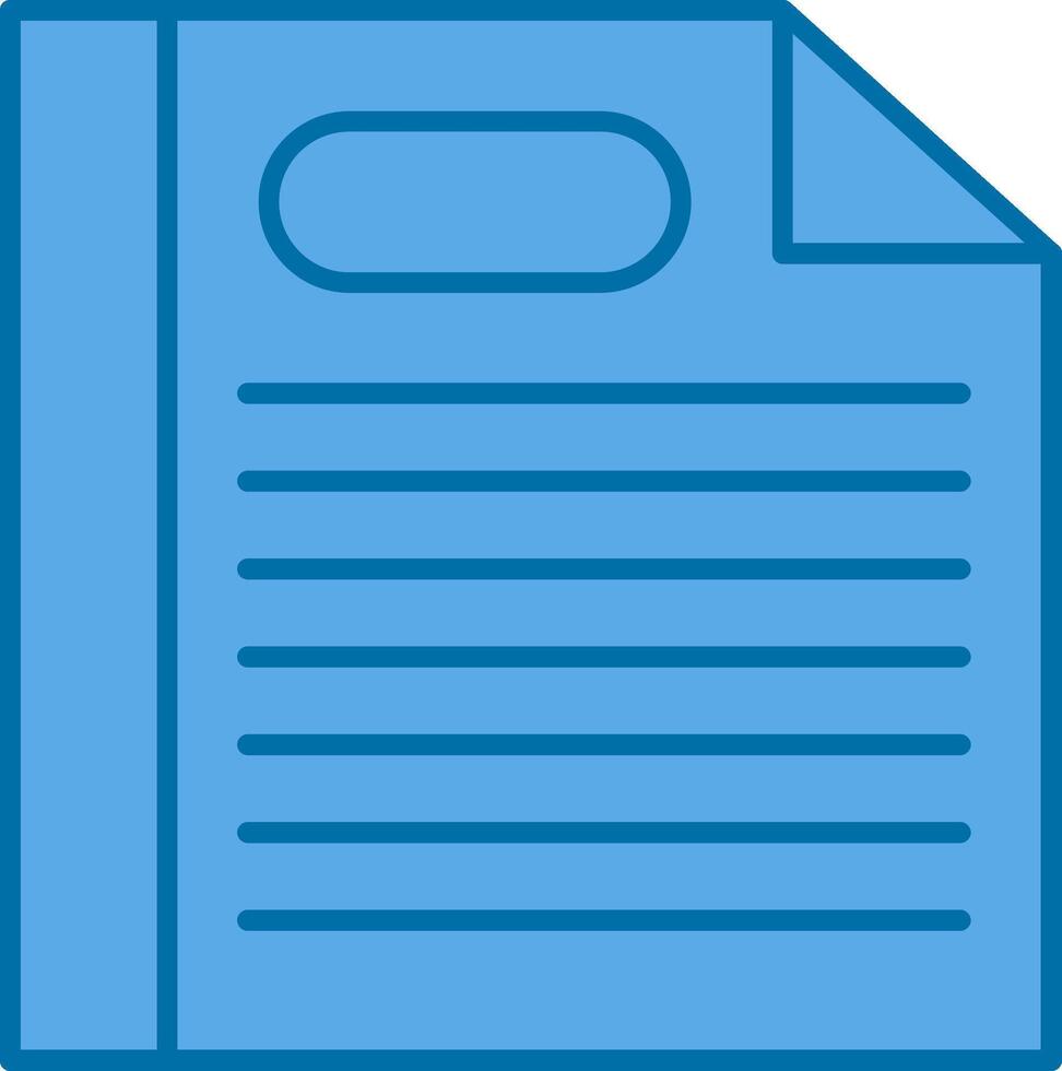 Paper Filled Blue  Icon vector