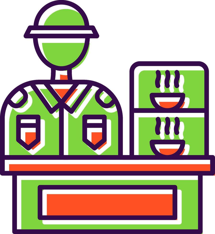 Canteen Filled  Icon vector