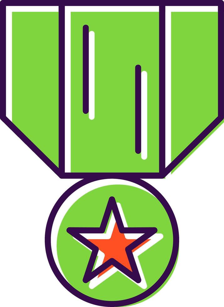 medalla de honor lleno icono vector