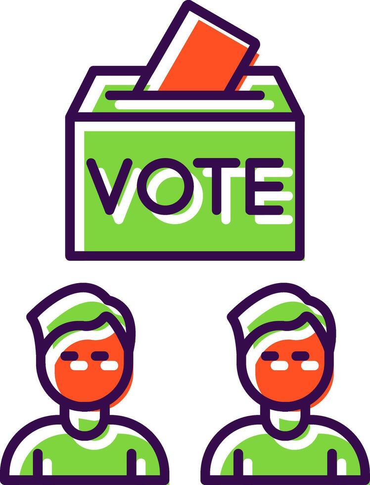 Voters Filled  Icon vector