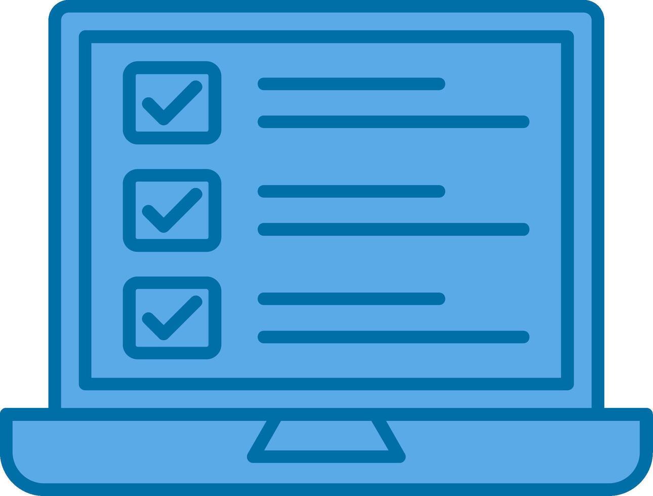 Checklist Filled Blue  Icon vector