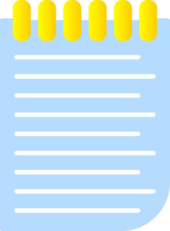 Note Flat Gradient  Icon vector