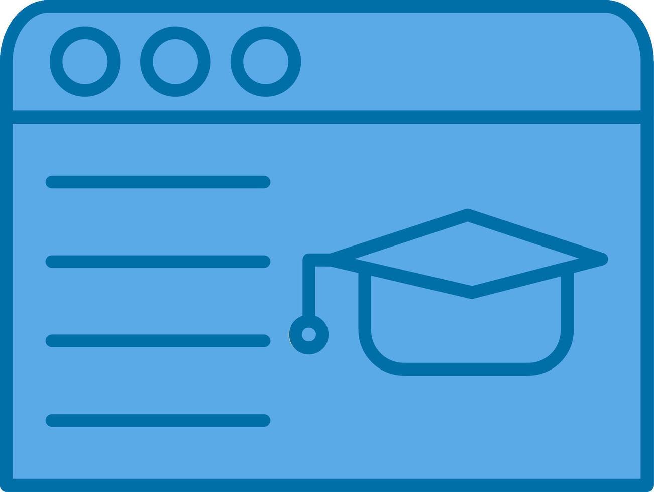 Online Learning Filled Blue  Icon vector