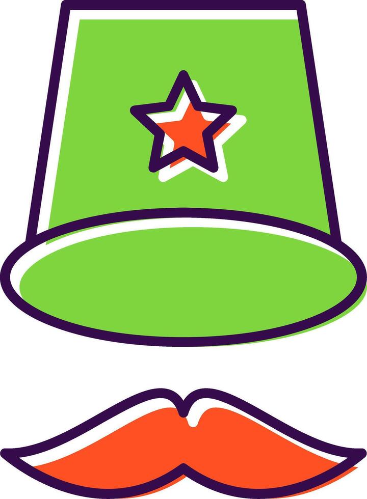 Top Hat Filled  Icon vector