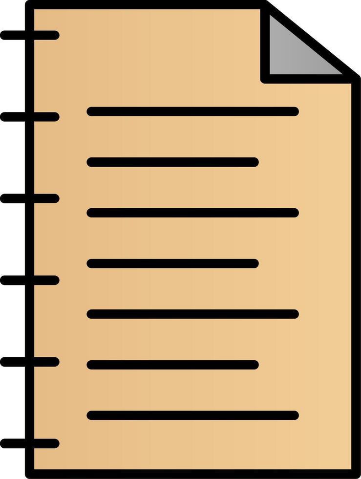 Notebook Line Filled Gradient  Icon vector