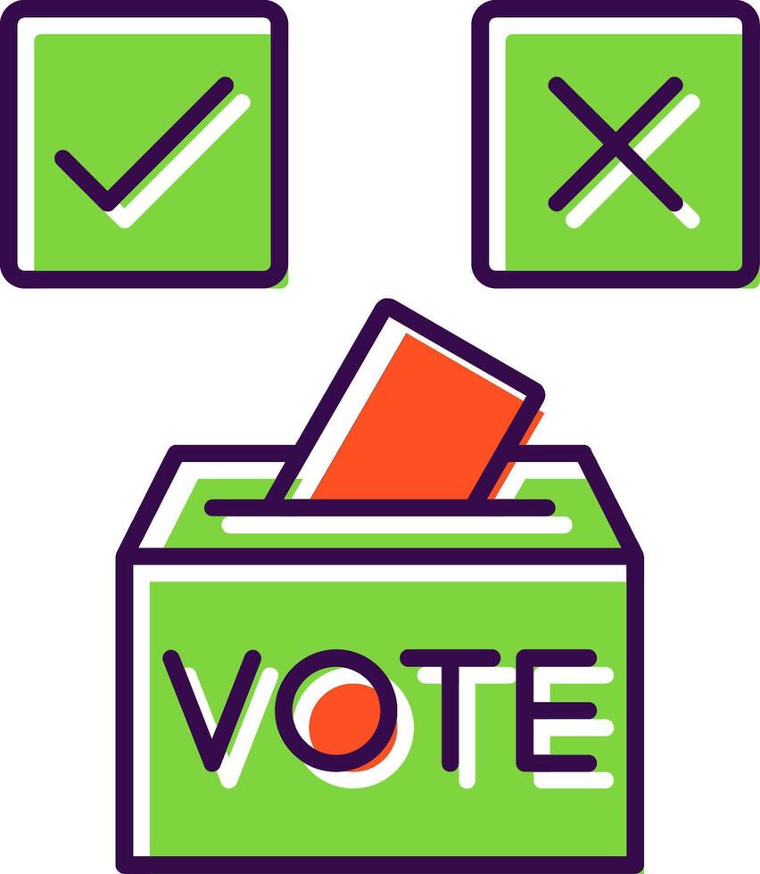 Vote Yes Filled  Icon vector