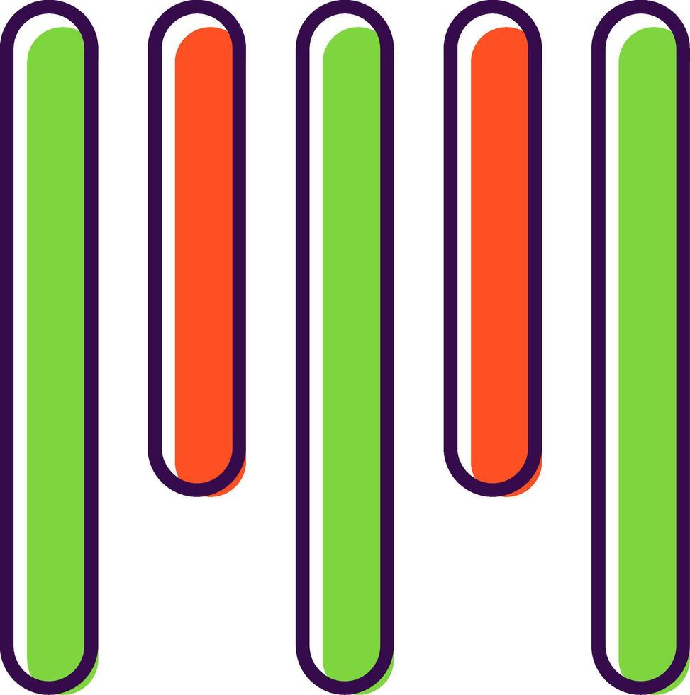 Vertical Align Top Filled  Icon vector