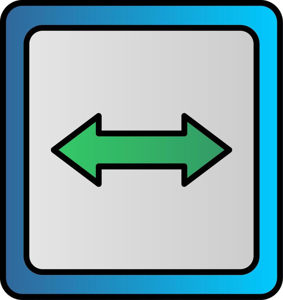 Opposite Line Filled Gradient  Icon vector