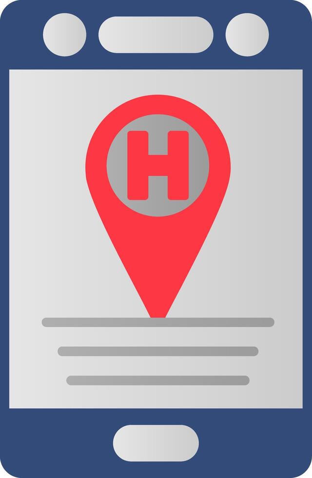 Hospital Flat Gradient  Icon vector