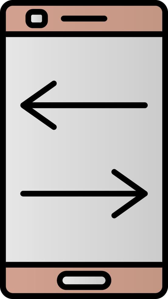 Transfer Line Filled Gradient  Icon vector