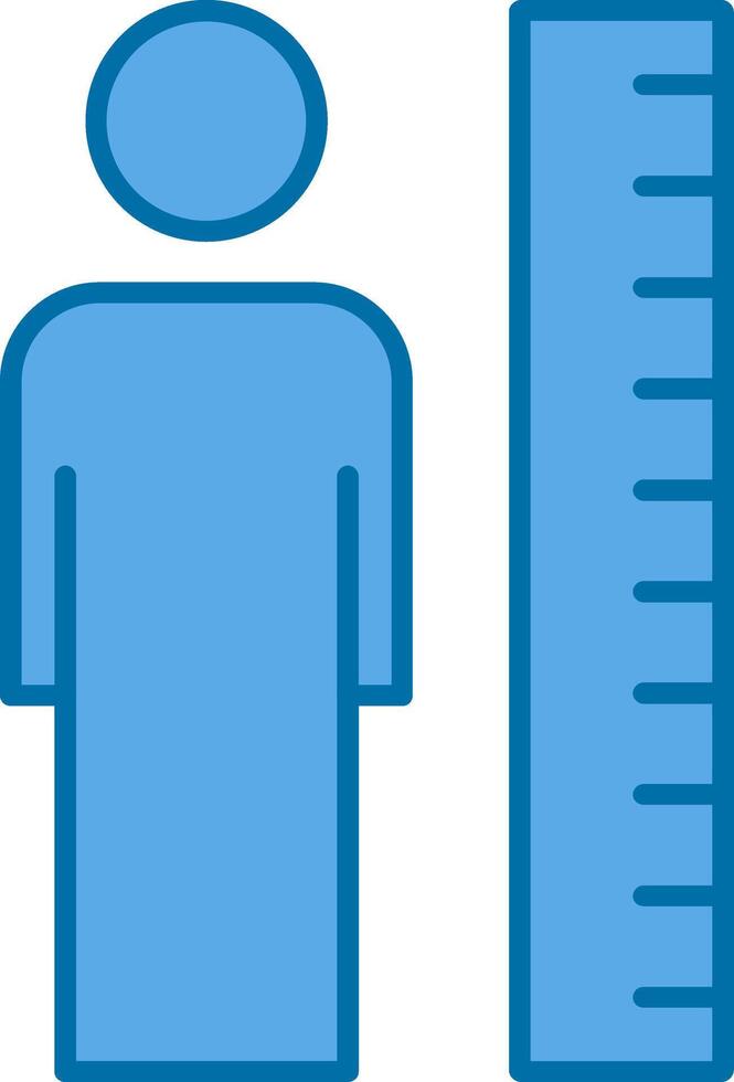 Height Filled Blue  Icon vector