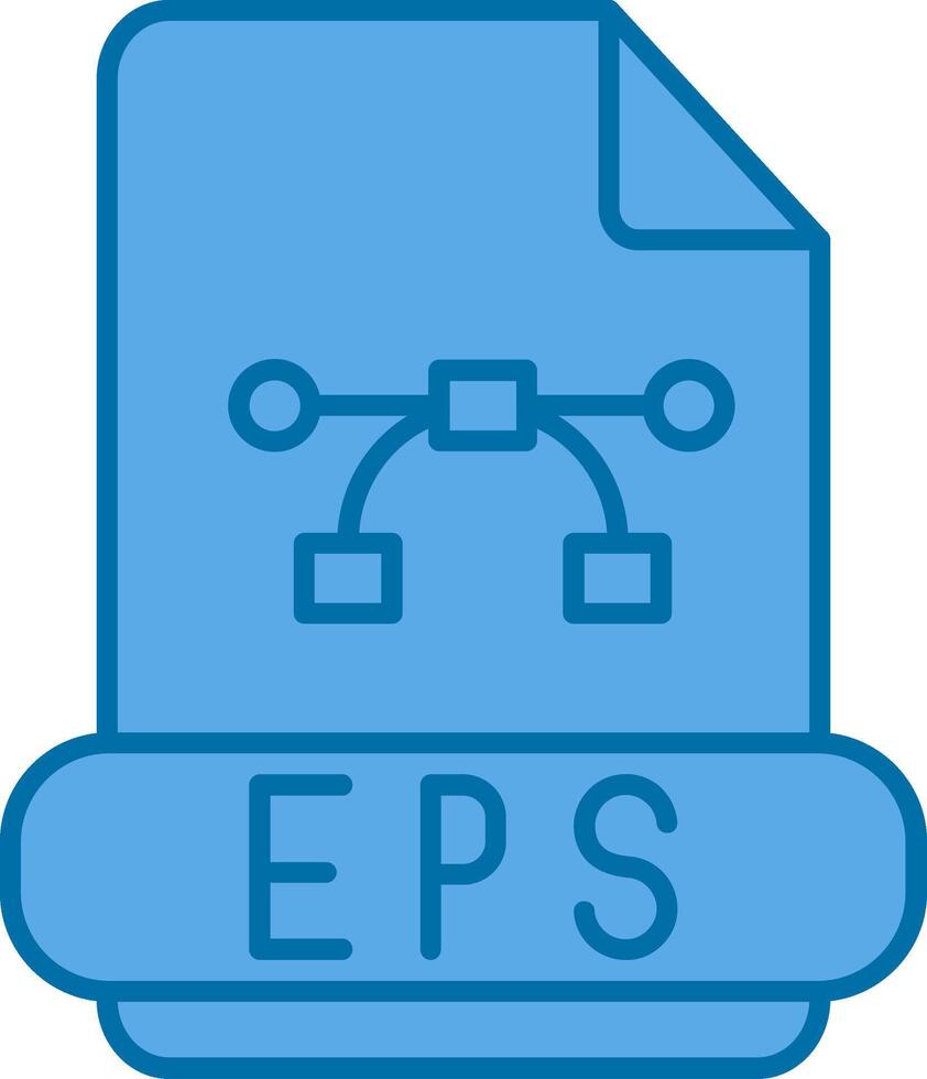 Eps Filled Blue  Icon vector