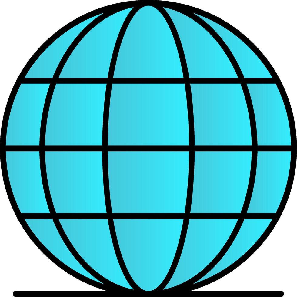 Worldwide Line Filled Gradient  Icon vector