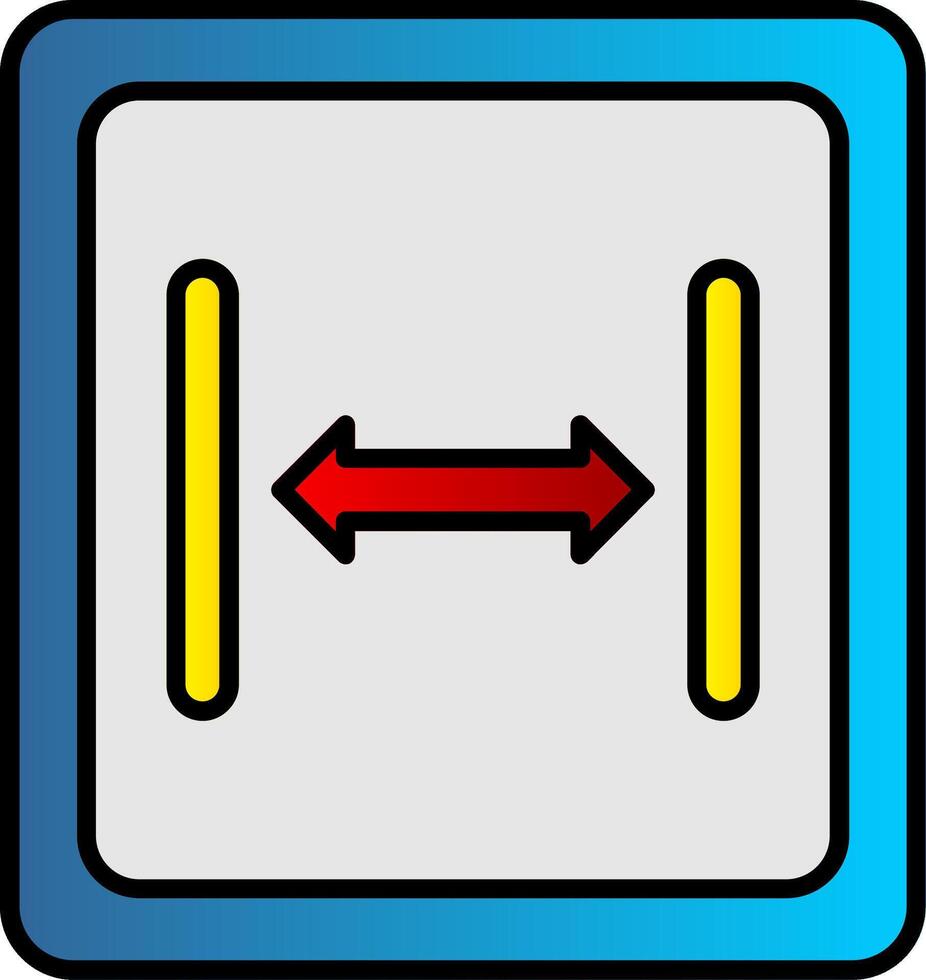 Size Line Filled Gradient  Icon vector