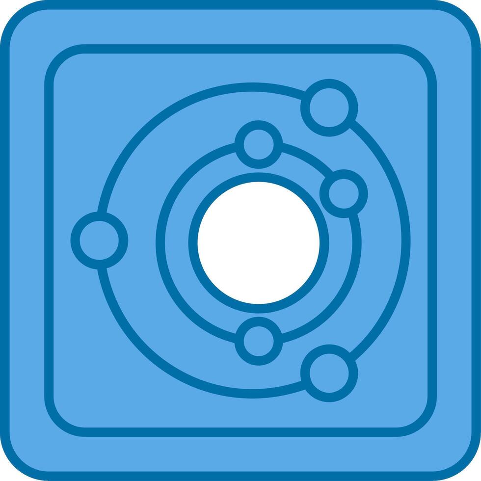 Radar Filled Blue  Icon vector