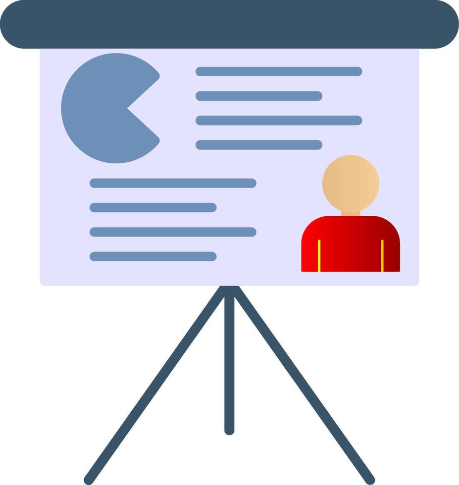 Presentation Flat Gradient  Icon vector