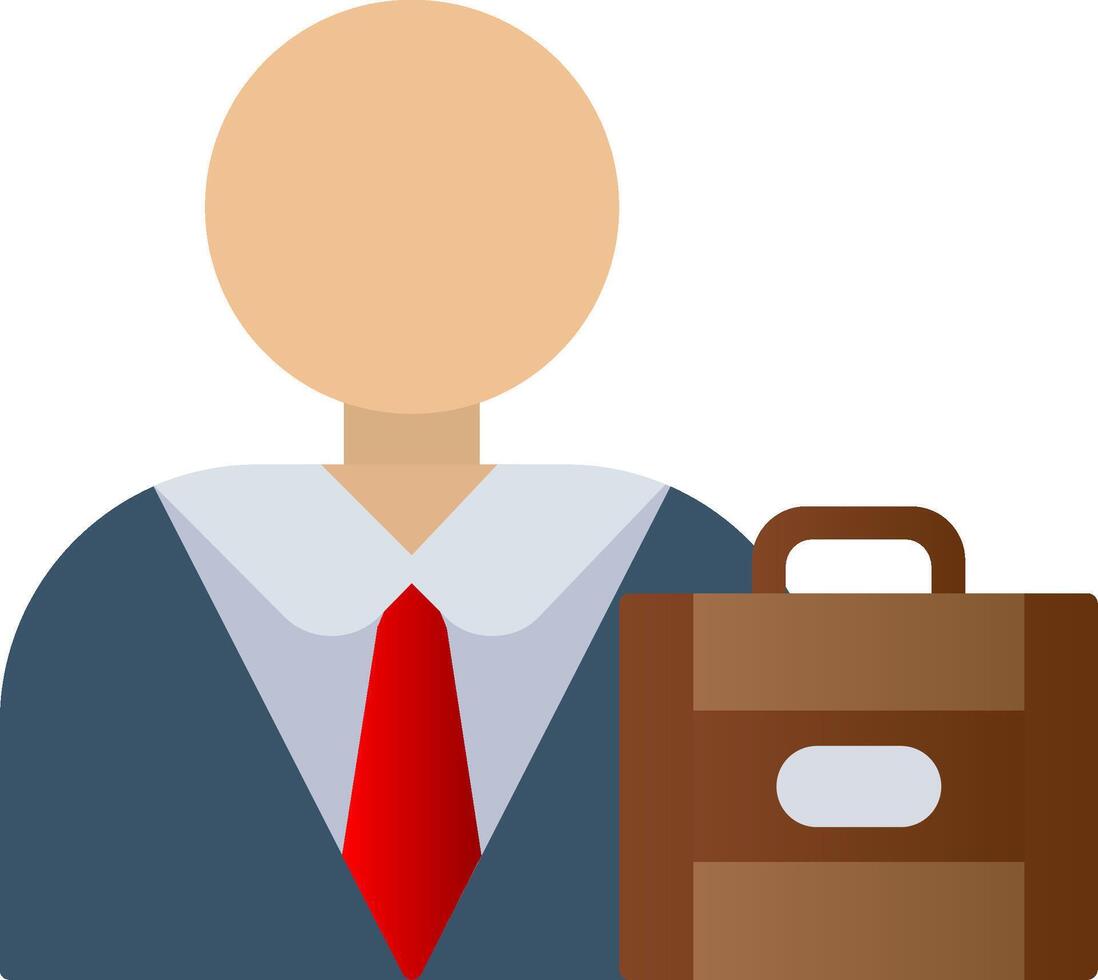 Businessman Flat Gradient  Icon vector