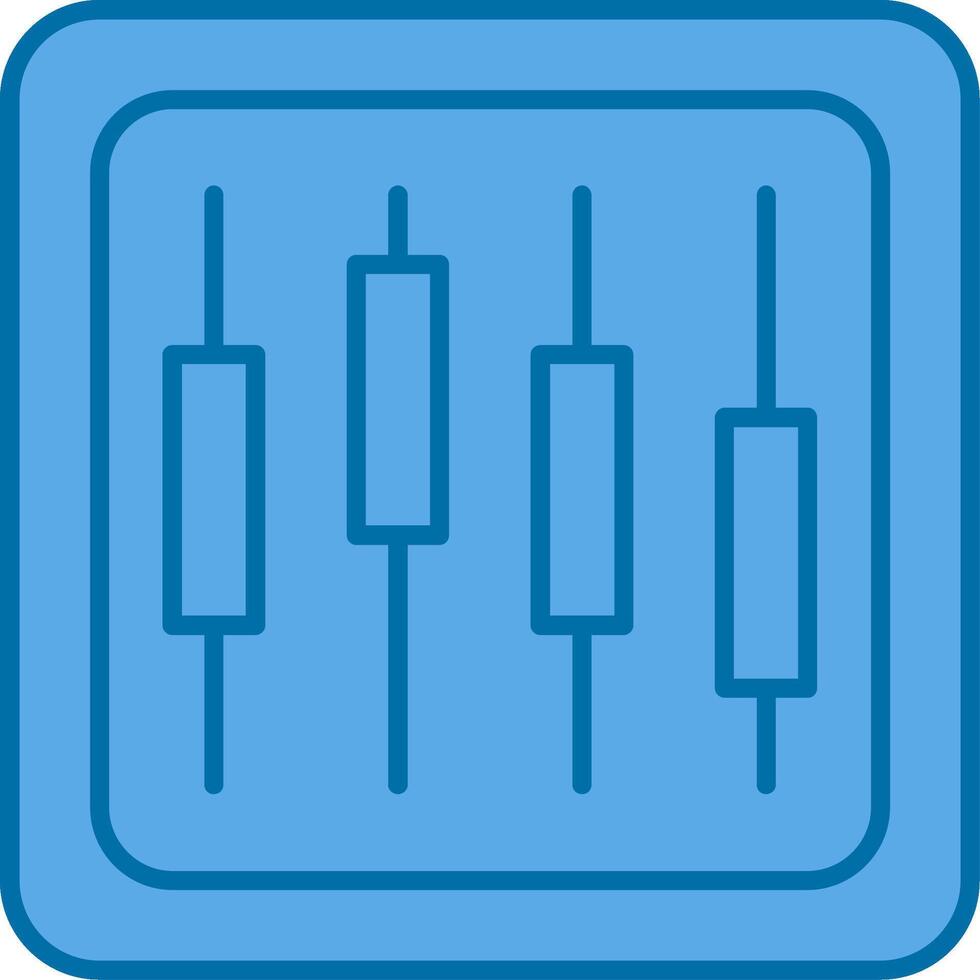 diagrama lleno azul icono vector