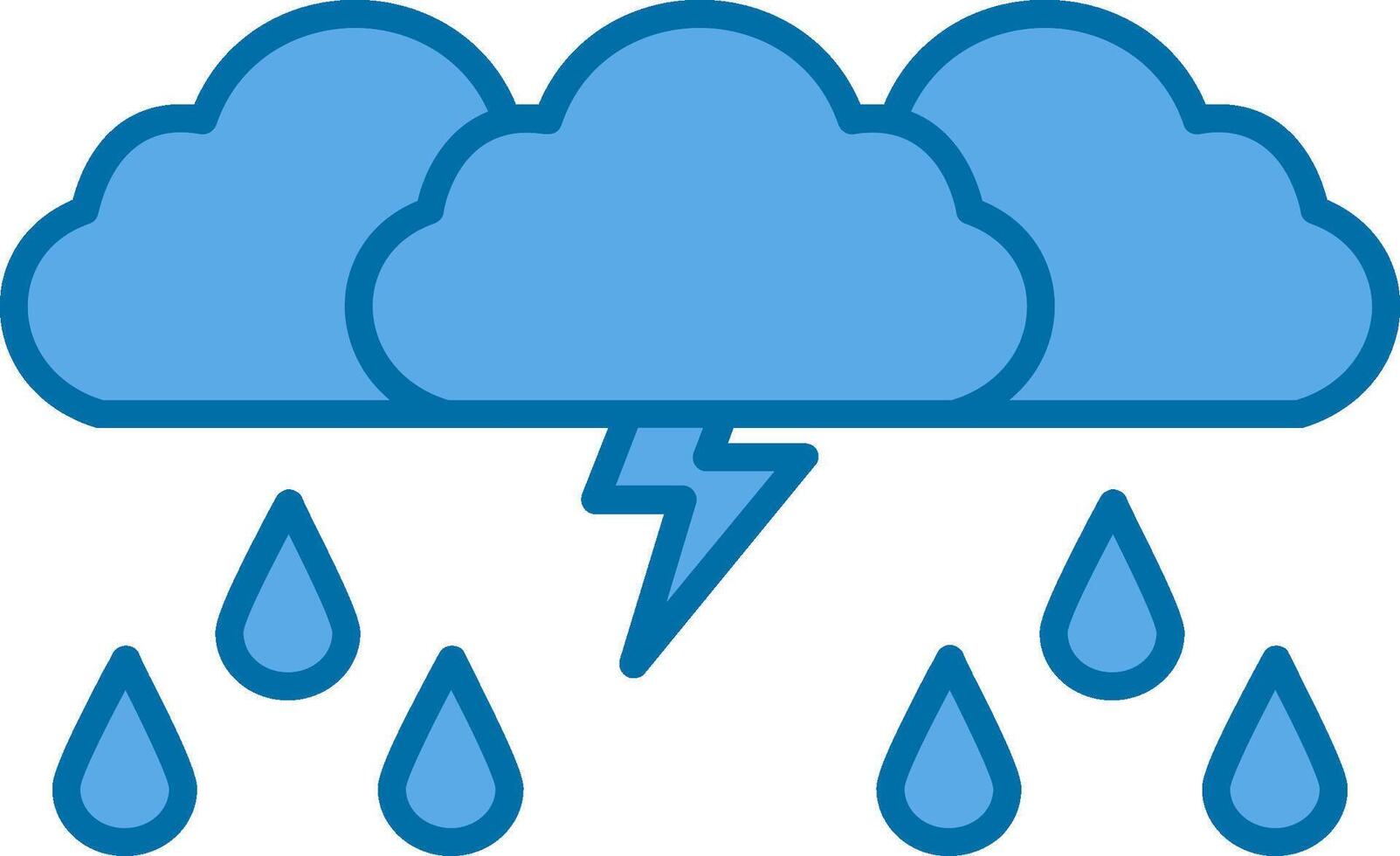 Storm Filled Blue  Icon vector