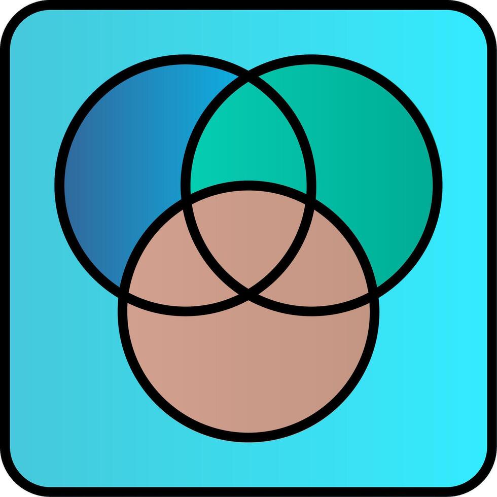 Diagram Line Filled Gradient  Icon vector