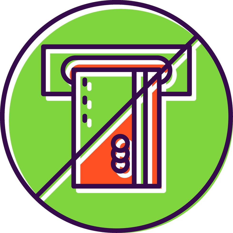 No Credit Card Filled  Icon vector