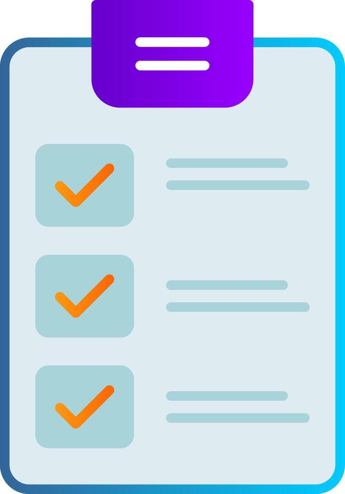 Checklist Flat Gradient  Icon vector