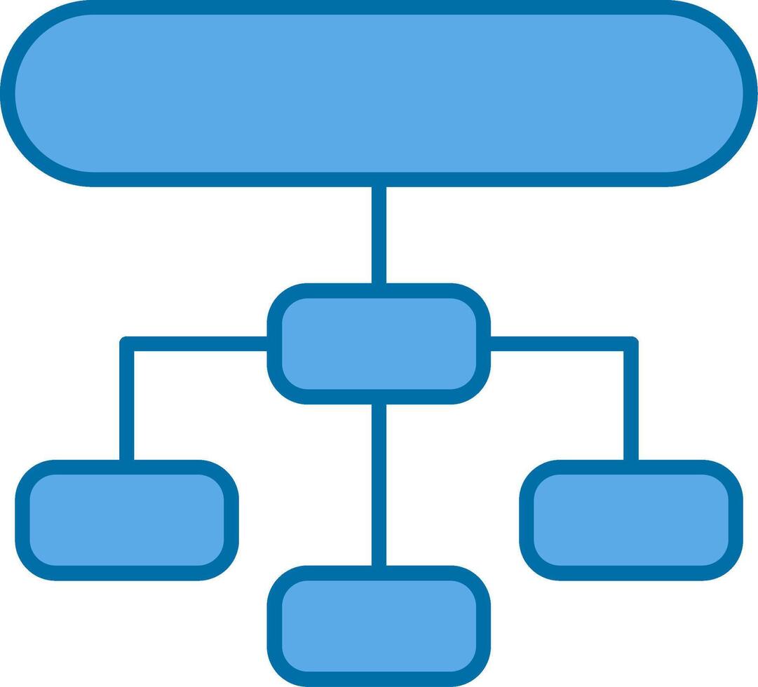 Hierarchical Structure Filled Blue  Icon vector