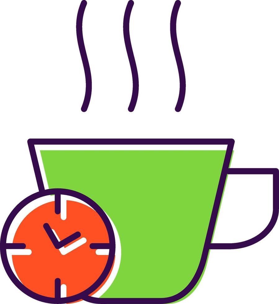 Break Time Filled  Icon vector